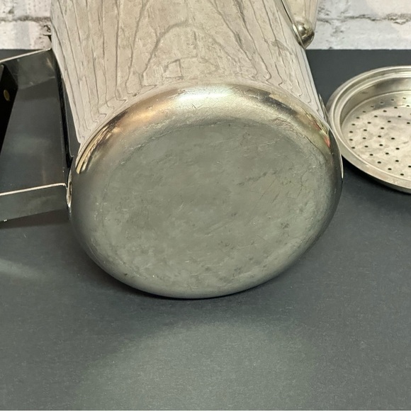 Vintage Metal Percolator Coffee Pot 9 Cup Nine Cups Glass Knob Lid - Picture 10 of 11